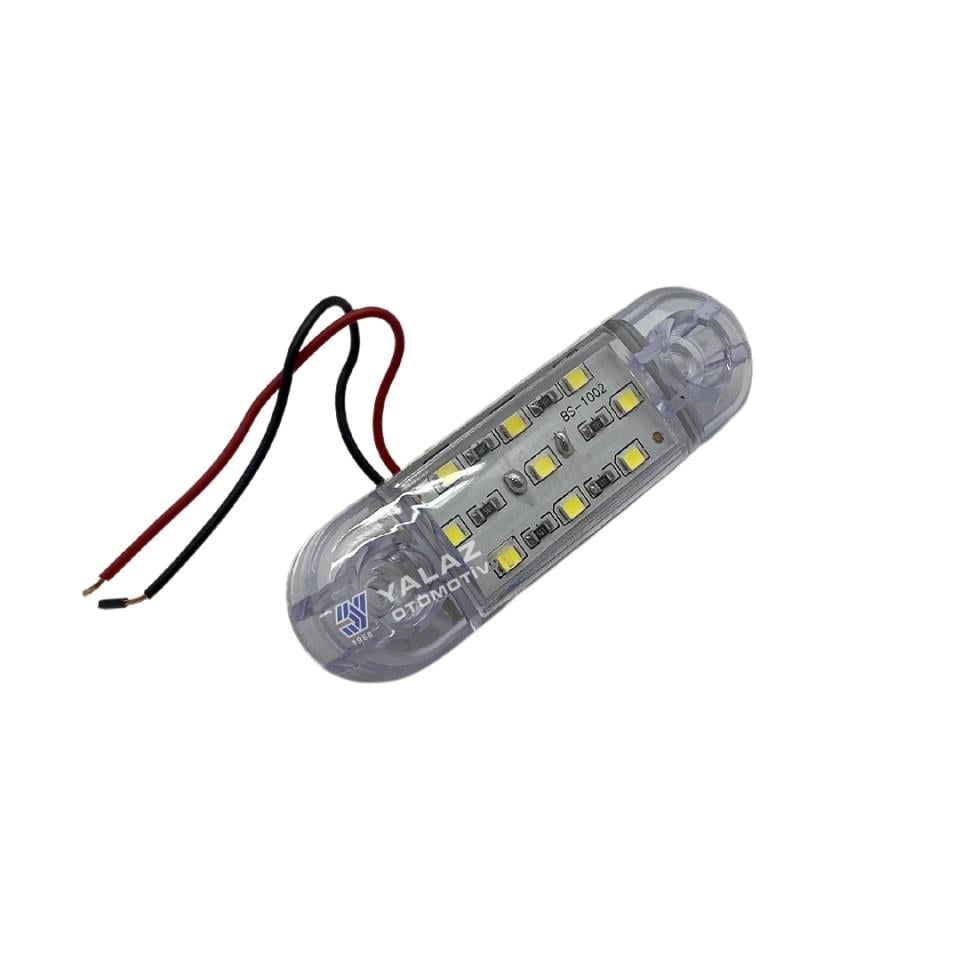 12V-24V PARMAK LAMBA 9-LEDLİ BEYAZ GENİŞ (85*25 MM)