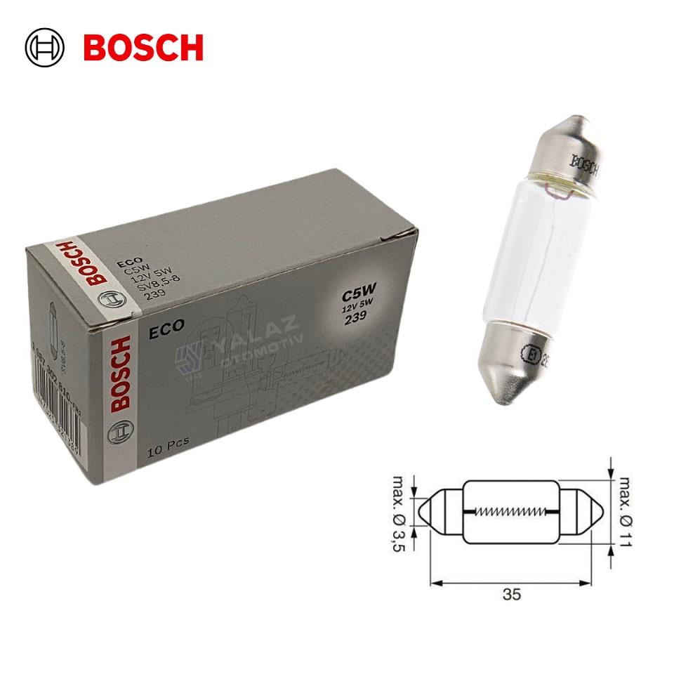 BOSCH 12V SOFİT AMPUL 5W (36 MM) (10 ADET)