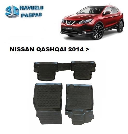 3D ARAÇ PASPASI (SİYAH) (4 PARÇA) NISSAN QASHQAI 2014 > 