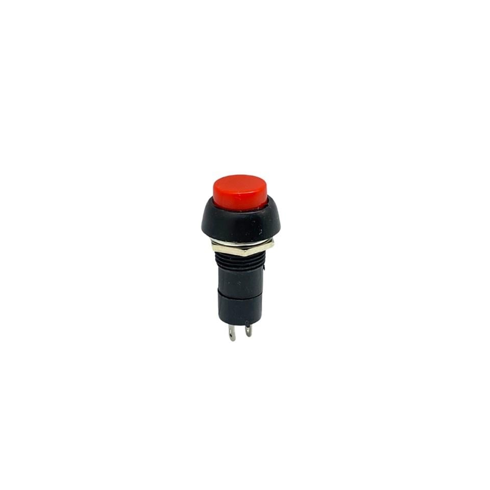 MİNİ BUTON PLS (KALICI) (ON-OFF) (12 MM) KIRMIZI