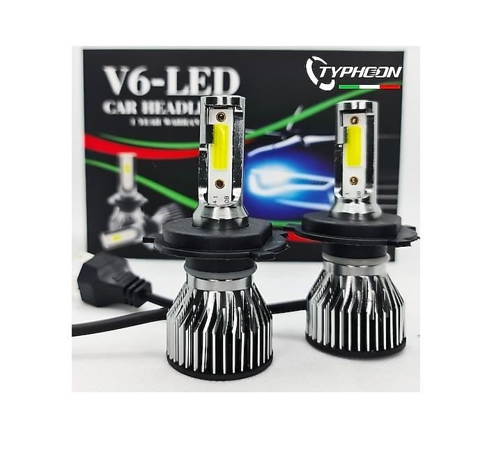 TYPHOON 12V H4 COB LED XENON FAR AMPUL SETİ 6500K 10000 LÜMEN