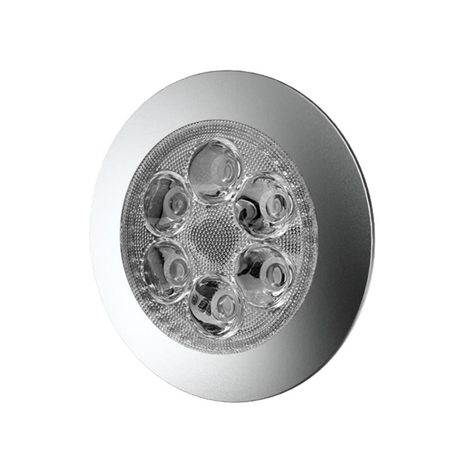 SANEL 12V-24V SPOT TAVAN LAMBA 6 LEDLİ 6500K BEYAZ (SU GEÇİRMEZ) (90 MM) (BUTONLU)