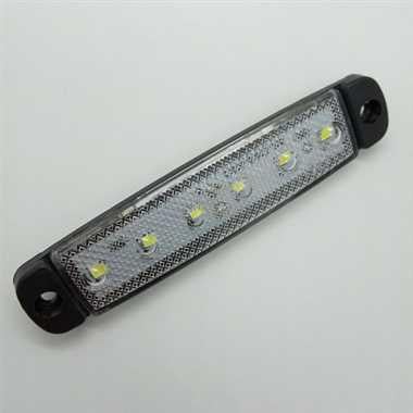 12V PARMAK LAMBA 6-LEDLİ BEYAZ (95*19 MM)