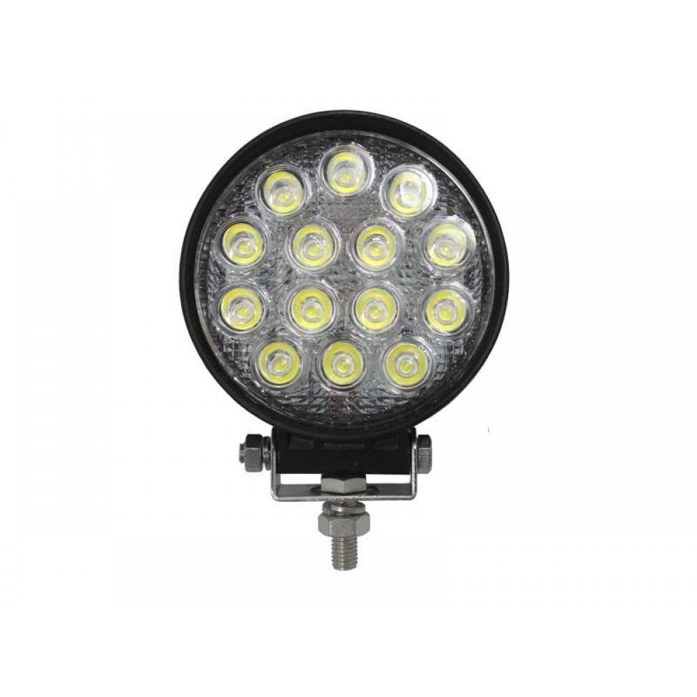 12V-24V ÇALIŞMA LAMBASI YUVARLAK (14 X 3W POWER LEDLİ) (115 MM)