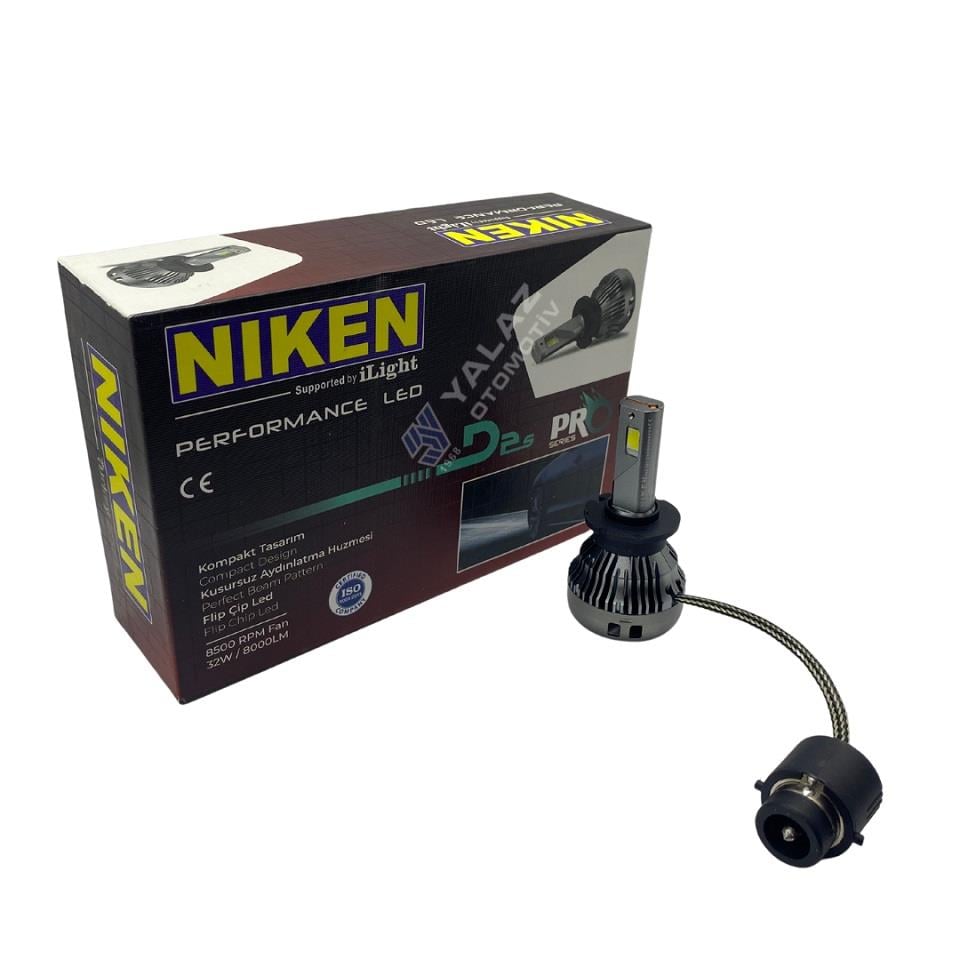 NIKEN 12-24V D2S CSP LED XENON FAR AMPUL 6500K 8000 LÜMEN (1 AD)