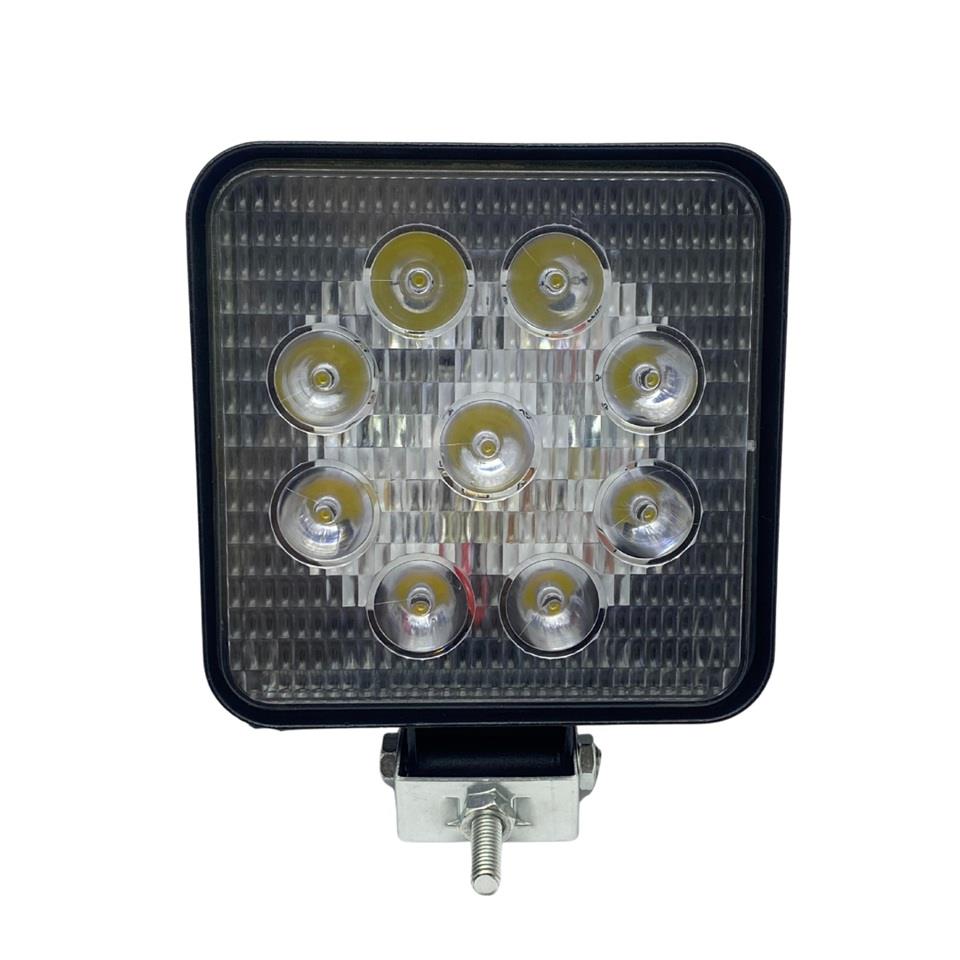 9V-30V ÇALIŞMA LAMBASI KARE 27W (9 LEDLİ) (105*105*18 MM) İNCE TİP