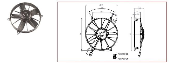 KORMAS 24V FAN MOTORU EMİCİ AKSİYEL 11 