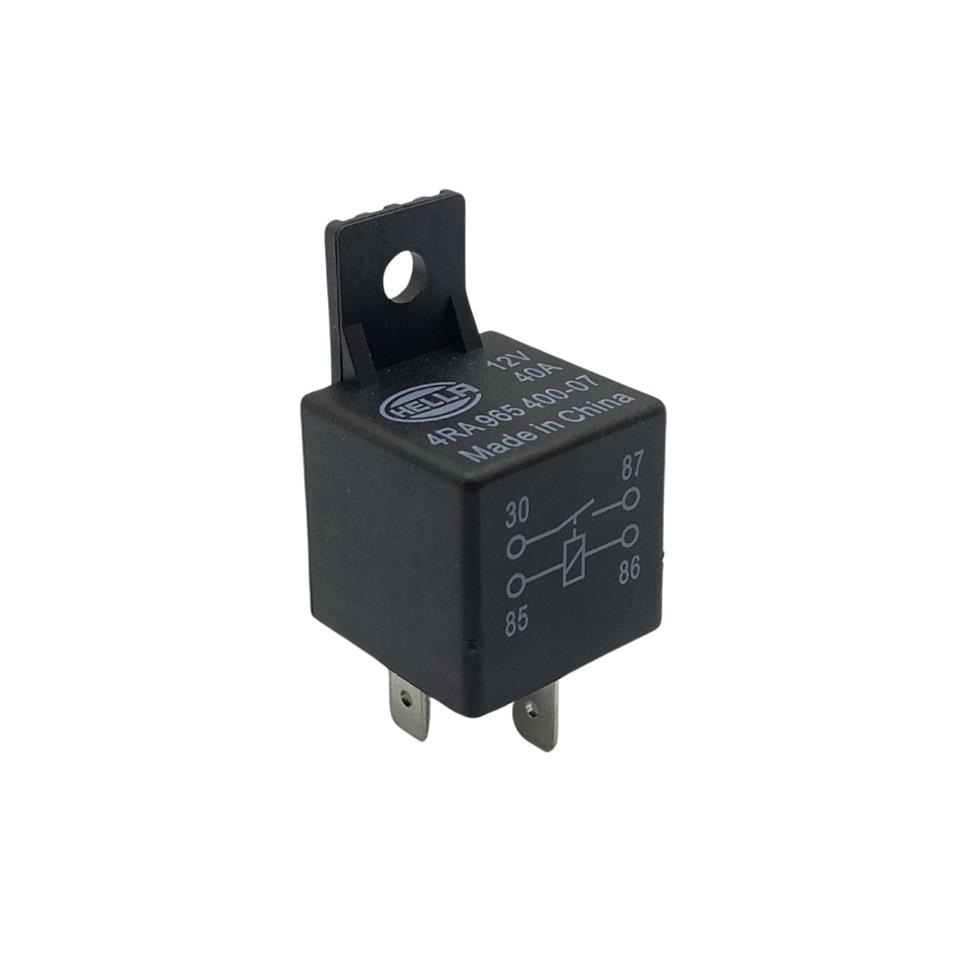 HELLA 12V RÖLE 4 UÇLU 40 A (DİRENÇLİ) (TERS TİP) (30-85-86-87)