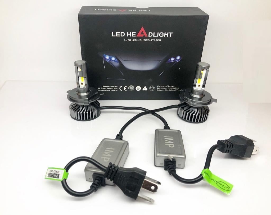12V-24V H4 XENON LED FAR AMPUL SETİ 6500K 8000 LÜMEN DOB LED