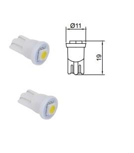 TESLA 12V DİPSİZ T10 AMPUL TEK LEDLİ BEYAZ (2 AD)