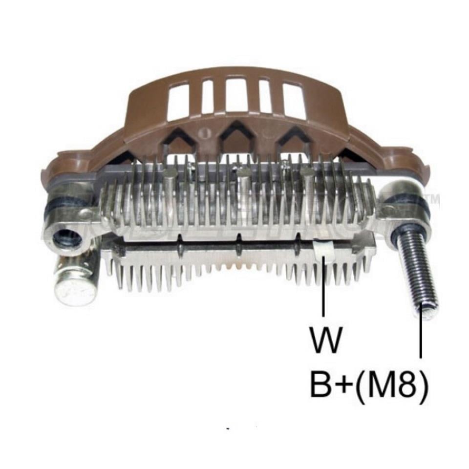 DİYOT TABLASI  TARAK 100 MM 8 DİYOT (M8 SAĞ CIVATA) (İKAZ DİYOTLU) GENİŞ (DEVİR ÇIKIŞLI)