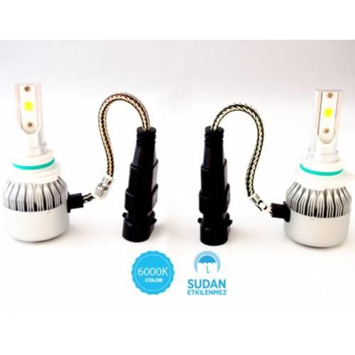 9-32V HB4 9006 COB LED XENON FAR AMPUL SETİ 6500K 8000 LÜMEN
