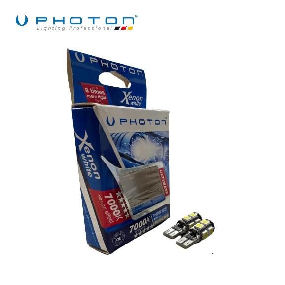 PHOTON 12V DİPSİZ AMPUL T10 (9 LEDLİ) BEYAZ 7000K CB (2 AD) (ARIZA IŞIĞI YAKMAZ)