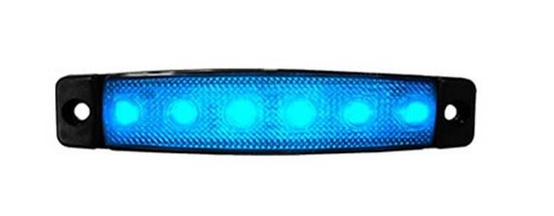 SANEL 12V PARMAK LAMBA 6-LEDLİ MAVİ (95*19 MM)