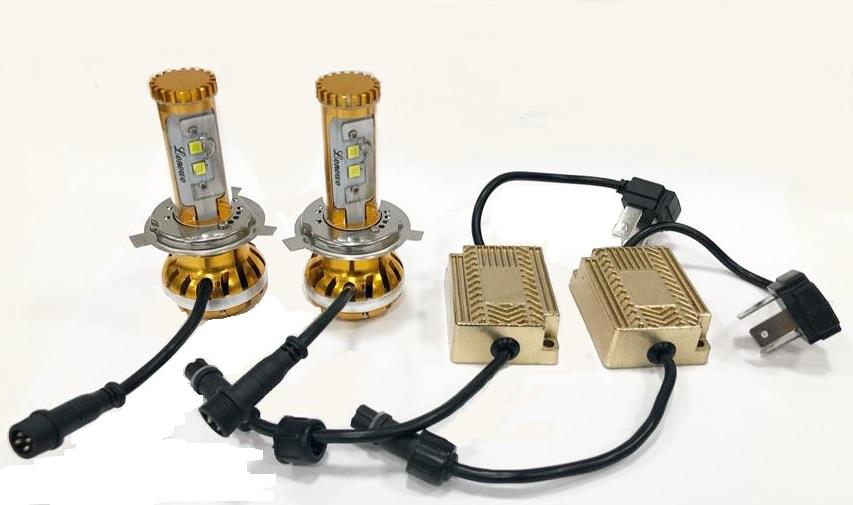 PREMIUM 12V-24V H4 LED XENON FAR AMPUL SETİ 6000K 30W (OSRAM CHIP LED) (BEYİNLİ)