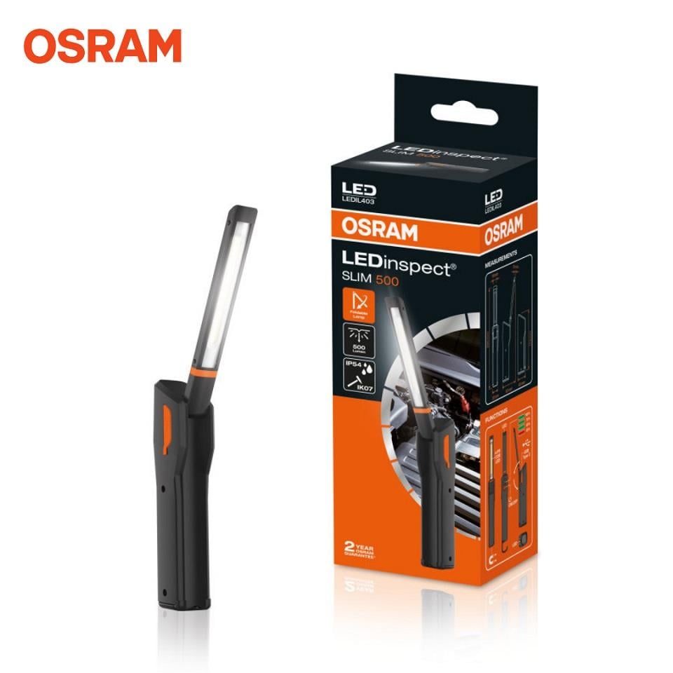 OSRAM EL FENERİ 9.62W COB LEDLİ (ŞARJLI-MIKNATISLI-ASKILI) 500 LÜMEN 6000K