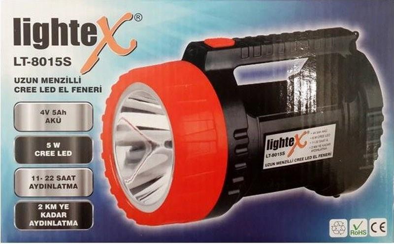 UZUN MENZİLLİ EL FENERİ (2 KM) CREE LEDLİ (1 X 5W) ASKILI (ŞARJLI)