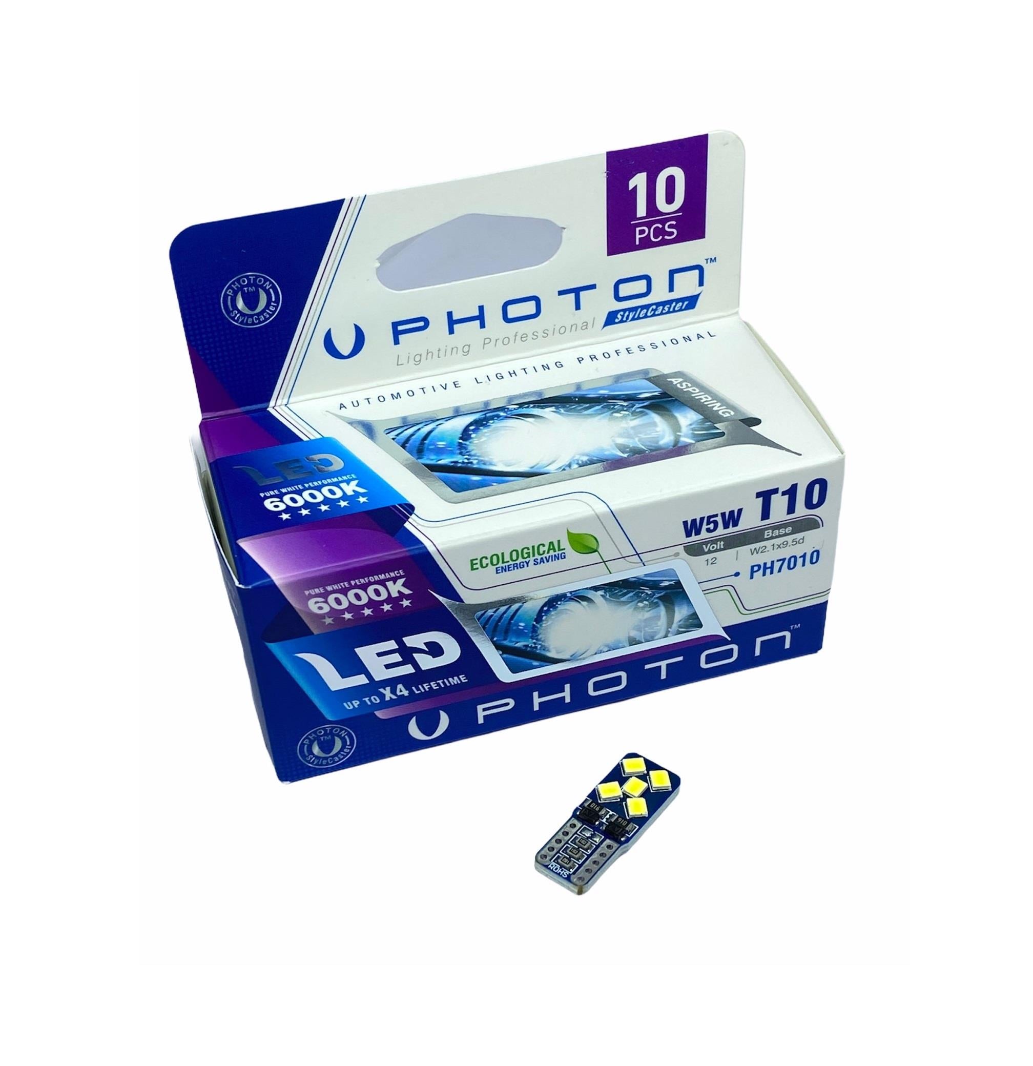 PHOTON 12V DİPSİZ AMPUL T10 10 LEDLİ BEYAZ CANBUS (1 AD)