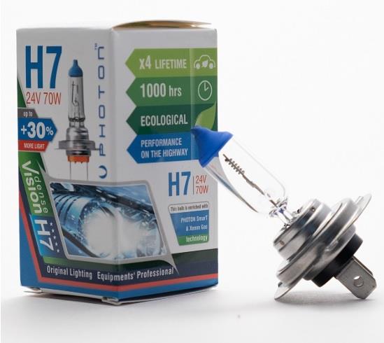 PHOTON 24V H7 AMPUL 70W +%30 FAZLA IŞIK (4 KAT UZUN ÖMÜRLÜ)