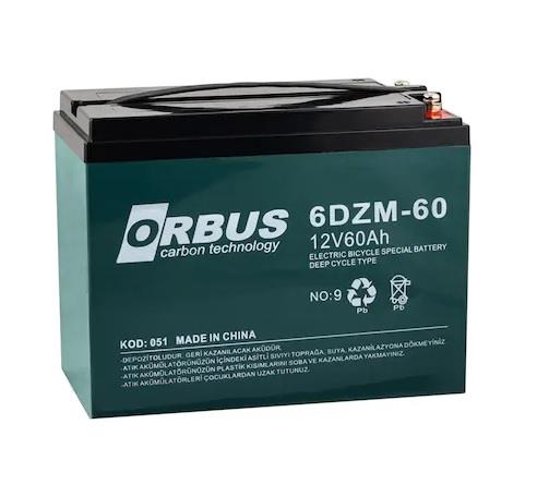 ORBUS 12V 60 AH ELEKTRİKLİ BİSİKLET AKÜSÜ DEEP CYCLE (UZUN ÖMÜRLÜ) (220*120*175) (13.5 KG)