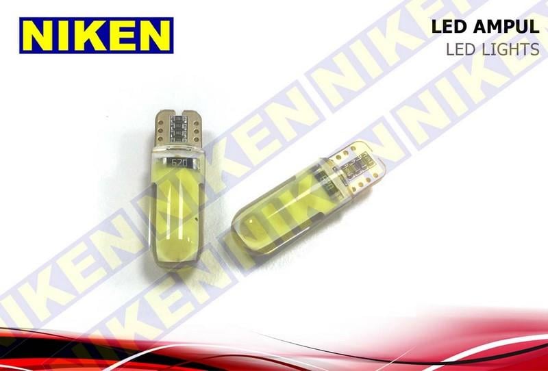 12V DİPSİZ AMPUL NEON SİLİKONLU T10 BEYAZ 6 LEDLİ (2 AD)