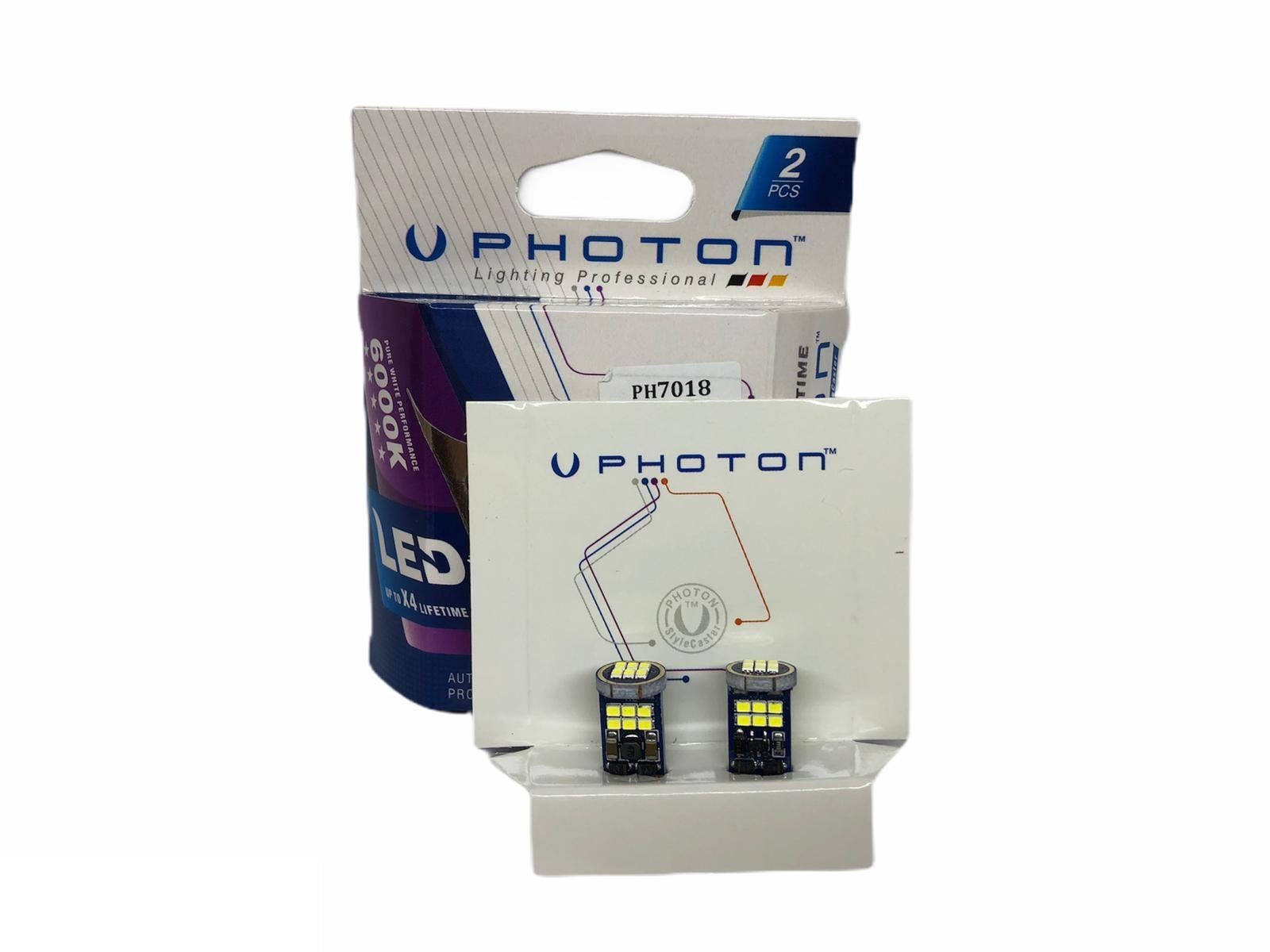 PHOTON 12V DİPSİZ AMPUL T10 (18 LEDLİ) BEYAZ 6000K CANBUS (2 AD)