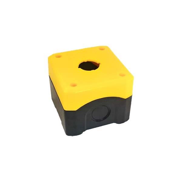 BUTON KUTUSU PLS KARE (TEKLI) (SARI-SİYAH)