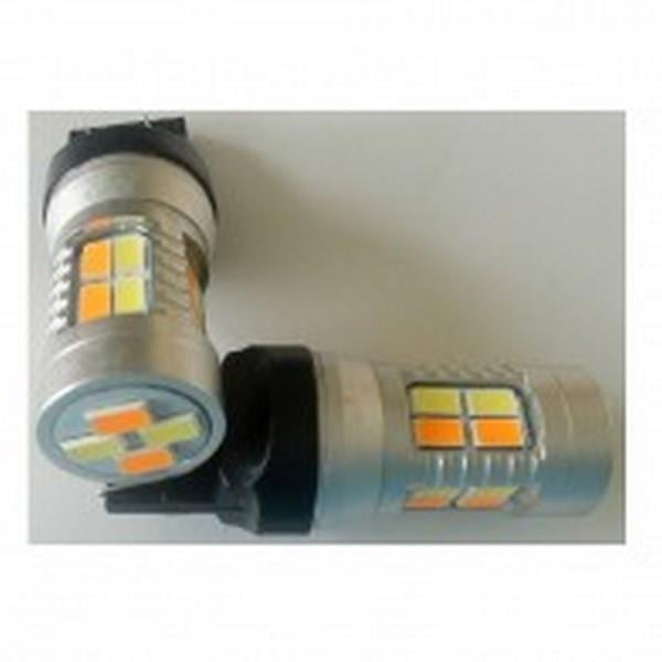 12V 1016 DİPSİZ AMPUL T20 LED ÇİFT RENK SARI/BEYAZ (2 AD)