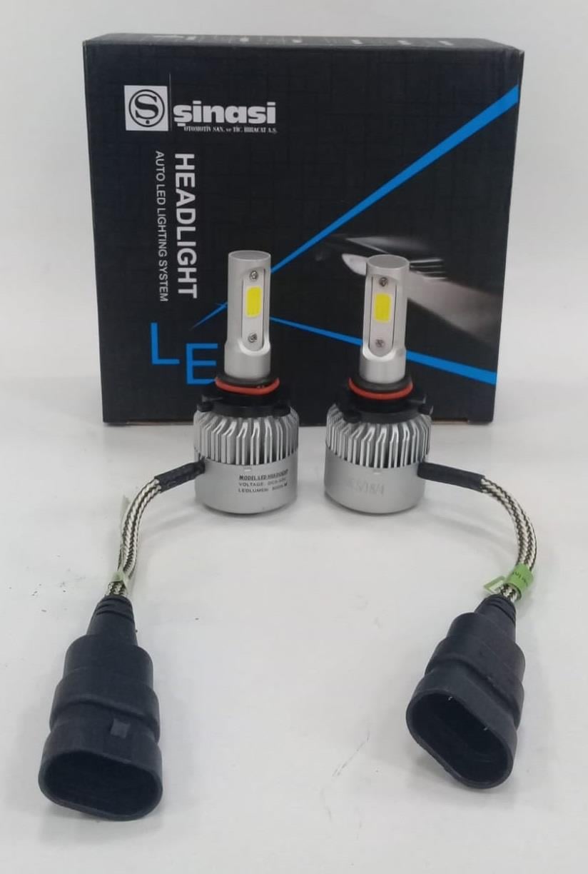 9V-32V HB3 LED XENON FAR AMPUL SETİ 6500K 8000 LÜMEN (COB LED)