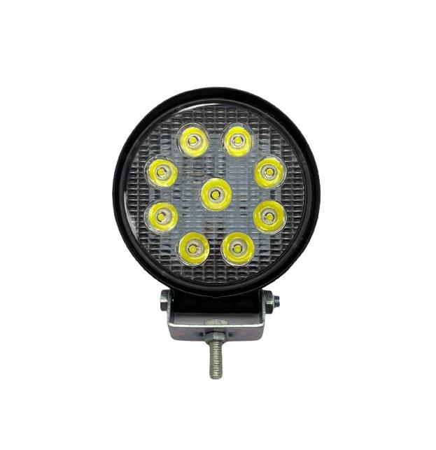 10V-30V ÇALIŞMA LAMBASI YUVARLAK (9 X 3W POWER LEDLİ) (114*114*37 MM)