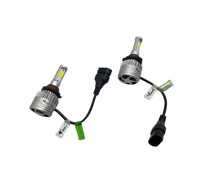 INWELLS 9V-32V HB3 9005 COB LED XENON FAR AMPUL SETİ 6000K 9000 LÜMEN