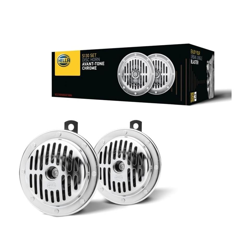 HELLA 12V DİDİT KORNA SÜPERTON 280/380 HZ (KROM) (TAKIM)