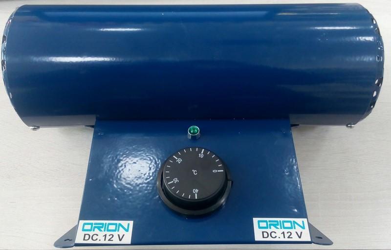 12V KABİN ISITICISI YUVARLAK (20 A-8 A) (FANLI-TERMOSTATLI) MAVİ