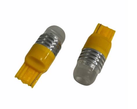 PREMIUM 12V 93 AMPUL DİPSİZ T20 TEK LEDLİ MERCEKLİ SARI (2 AD)