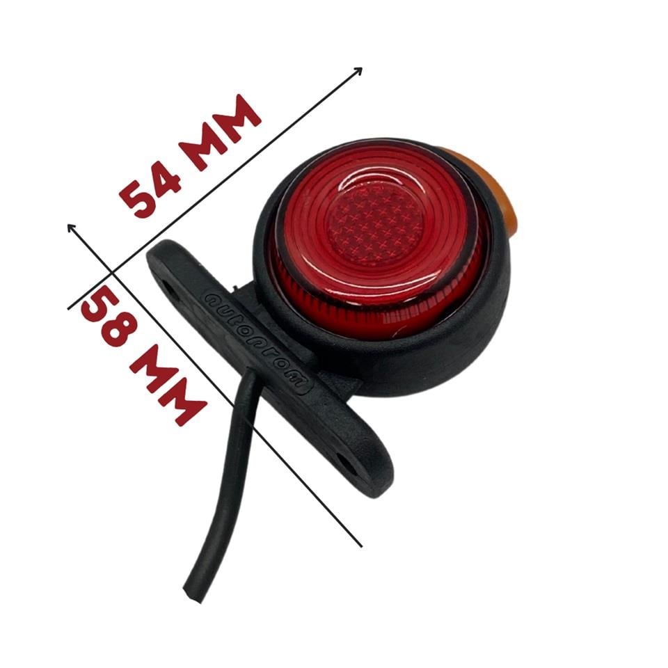 12V-24V TAKOZ LAMBASI MİNİ KIRMIZI-BEYAZ (LEDLİ)