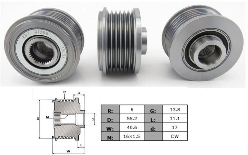 ALTERNATÖR KASNAK RULMANLI 6-KANAL DACIA-MERCEDES-NISSAN -RENAULT