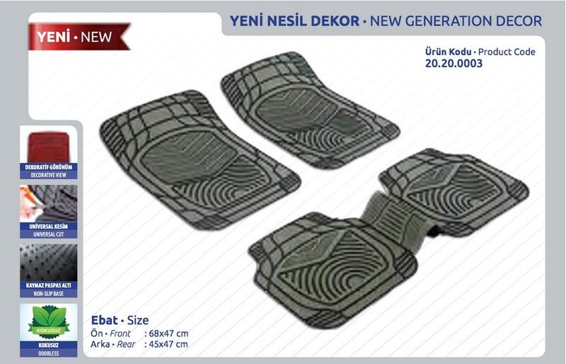 ARAÇ PASPASI DEKORLU-KOKUSUZ (GRİ) (5 PARÇA) UNIVERSAL