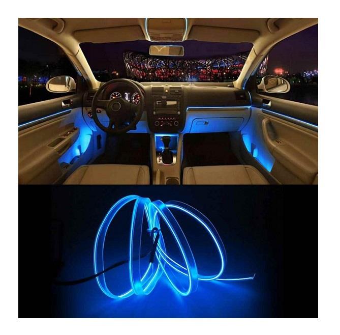 12V NEON IŞIKLI KABLO MAVİ TEK RÖLELİ (KABLOLU) (2 MT)