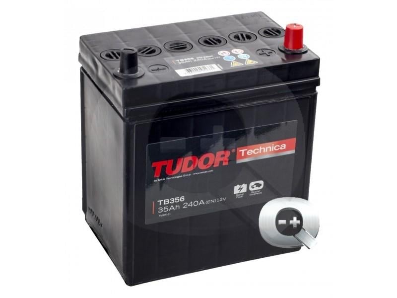 TUDOR 12V 35 AH AKÜ TECHNICA 240 A (EN) (187*127*220) (İNCE KUTUP DÜZ)