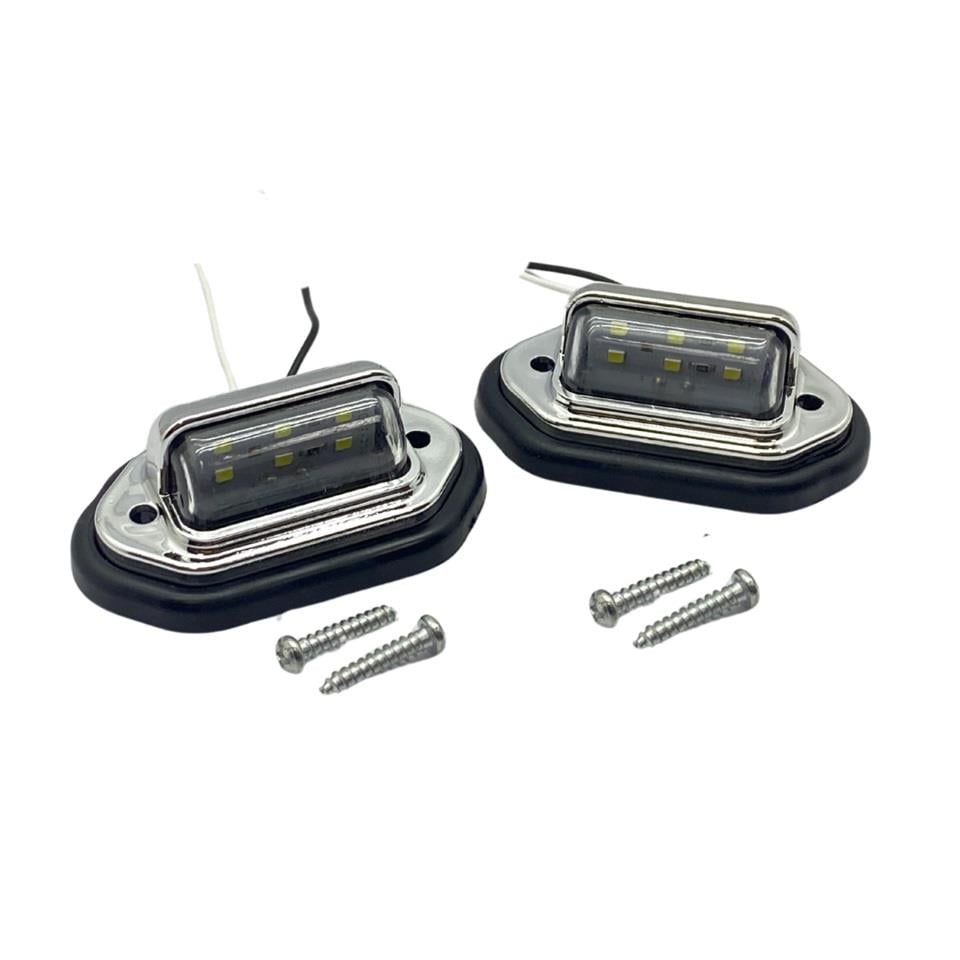 PLAKA LAMBASI LEDLİ (NİKEL) (76*43 MM) (2 AD)