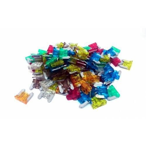 MİNİ BIÇAK SİGORTA KARIŞIK (5 A*7.5 A*10 A*15 A*20 A*25 A*30 A) (100 AD) (ALÇAK PROFİL) (11*9 MM)