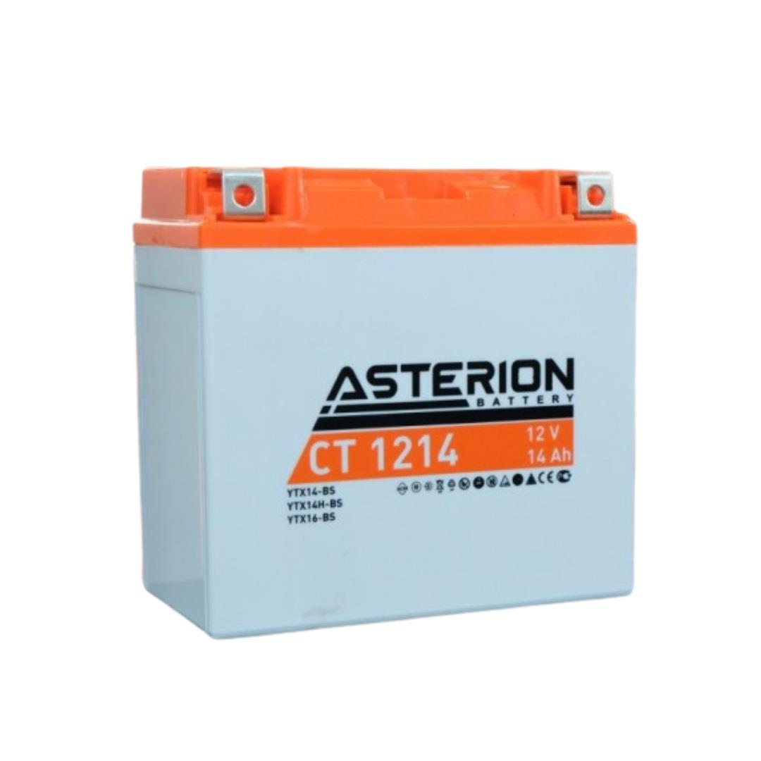 ASTERION 12V 14 AH MOTOSİKLET AKÜSÜ AGM 200 A (EN) (152*88*147) (YTX14-BS) (TERS)