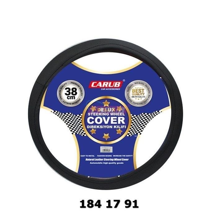 DİREKSİYON KILIFI SİYAH (SUNİ DERİ) (38 CM)