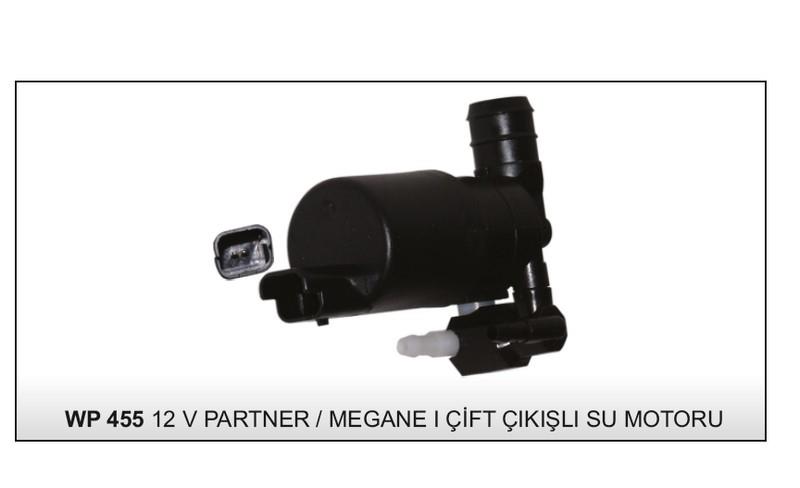 12V SU FISKİYE MOTORU ÇİFT ÇIKIŞ (SOKETLİ) DACIA-PEUGEOT PARTNER/307-RENAULT CLIO/MEGANE II/KANGOO