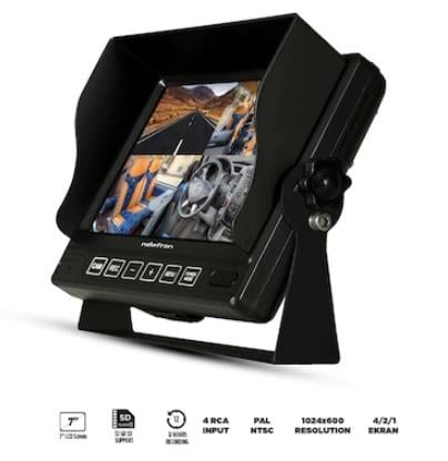 12-24V LCD EKRAN (7 '') (4 KAMERALI) (KUMANDALI) (32 GB 16 SAAT KAYIT) 