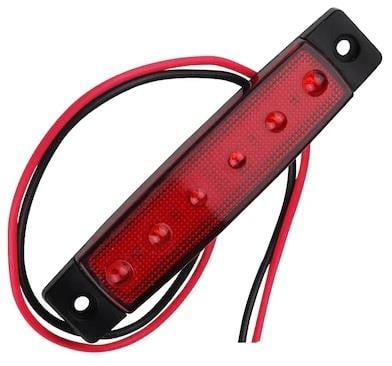 STOPPLAS 12V PARMAK LAMBA 6-LEDLİ KIRMIZI (95*20 MM)