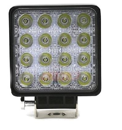 12V-36V ÇALIŞMA LAMBASI (16 X 3W POWER LEDLİ) KARE (107*107)