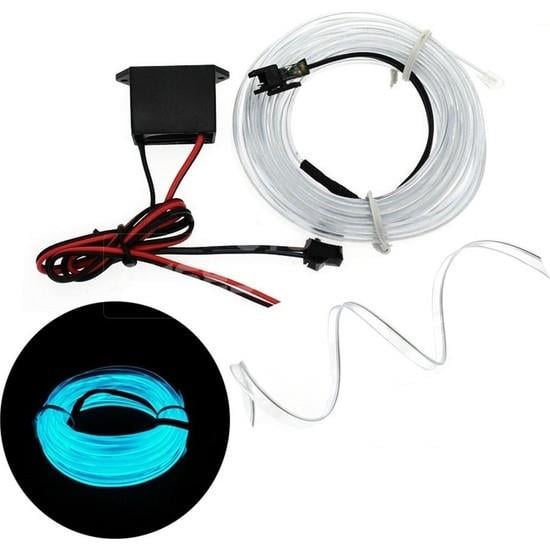12V NEON IŞIKLI KABLO BUZ MAVİSİ TEK RÖLELİ (KABLOLU) (2 MT)