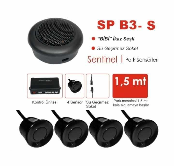 PARK SENSÖRÜ SES İKAZLI (SES AYARLI) (22 MM) SİYAH