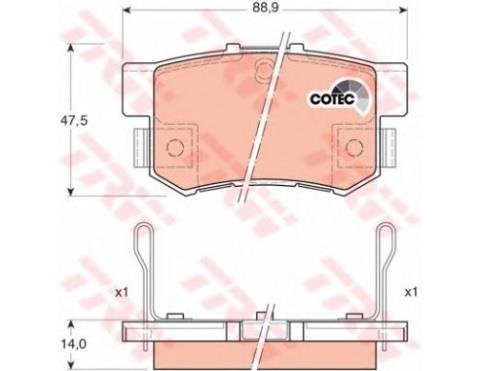 TRW ARKA FREN BALATASI HONDA ACCORD/CIVIC/CR-V/JAZZ